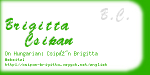 brigitta csipan business card